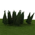 thumbnail image 1 of 50 Pcs Modèle d'Arbre Vert Foncé Train Route Diorama Scène 2.56 Pouces, 1 of 10