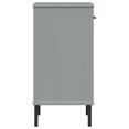 thumbnail image 4 of vidaXL Armoire Console avec Pieds en Métal Gris Bois Massif Pin OSLO, 4 of 5