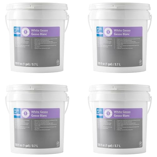 Artist's Loft White Acrylic Gesso, 1 Gallon, 4-Pack photo 6