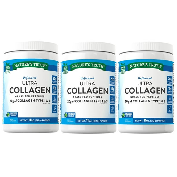 3 Pack Nature's Truth Ultra Collagen Powder (11 oz.)