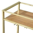 thumbnail image 5 of Ktaxon Bar Serving Cart, Rolling Kitchen Carts with Wine Rack for Kitchen Living Room, Gold, 30"L x 12.24"W x 32.48"H, 5 of 8