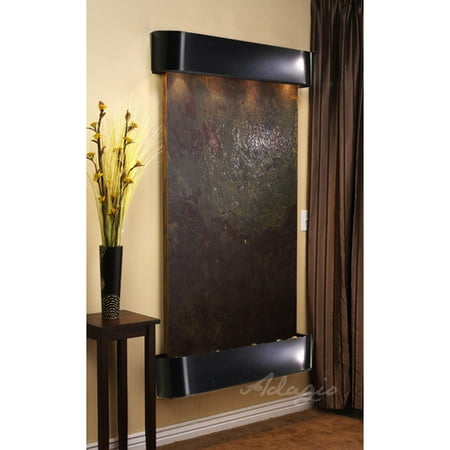 Adagio Fountains Summit Falls Natural Stone/Metal Wall Fountain