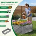thumbnail image 4 of Gymojoy Outdoor Metal Raised Garden Bed,8x4x2ft Planter Box for Vegetables,Flowers,Herbs,Silver, 4 of 11