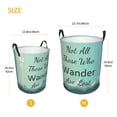 thumbnail image 5 of Balery Not All Those Who Wander Are Lost1 Round Laundry Basket with Handles Waterproof Freestanding Laundry Hamper for Clothes Toys in the Dorm and Family-, 5 of 8