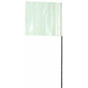 Irwin 2.5 In. X 3.5 In. X 21 In. White Stake Flags 100 Pc.