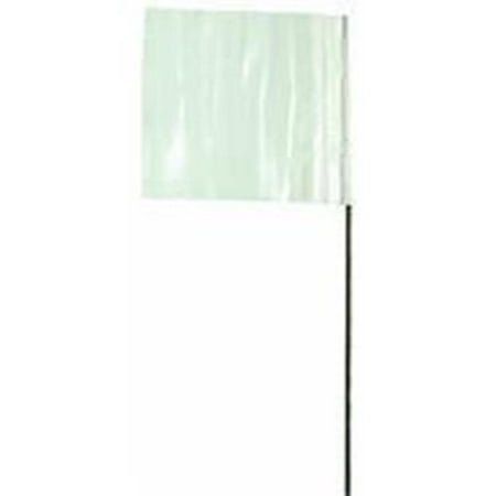 Irwin 2.5 In. X 3.5 In. X 21 In. White Stake Flags 100 Pc.