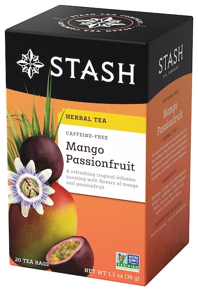 Stash Tea Mango Passionfruit Herbal Tea, 20 Ct, 1.3 Oz