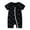 Black, variant on Utoimkio Newborn Summer Baby Boy Girl Rompers Zip-up Bodysuit One Piece Jumpsuit Short Sleeve Playsuit One Piece Outfit Clothes