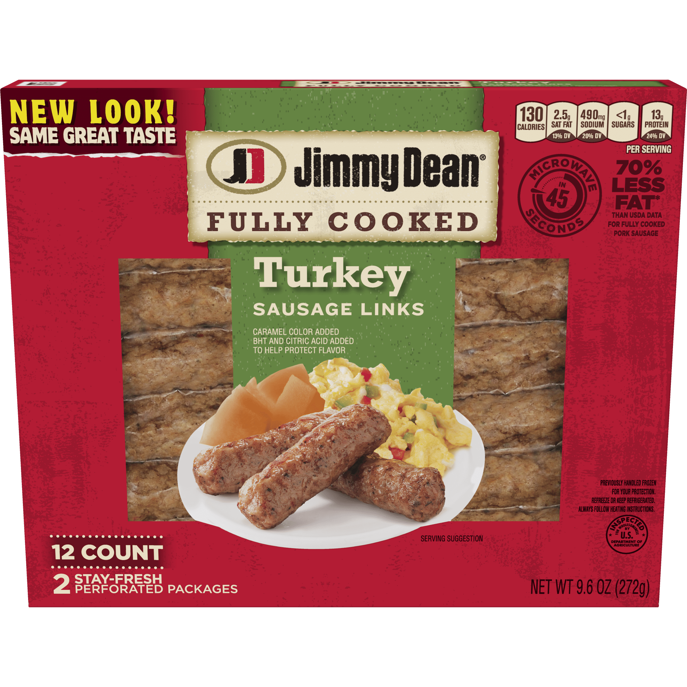 Jimmy Dean Fully Cooked Turkey Sausage Links 9 6 Oz 12 Count
