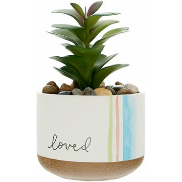 Pavilion Gift Company - Loved - 5" Artificial Potted Plant