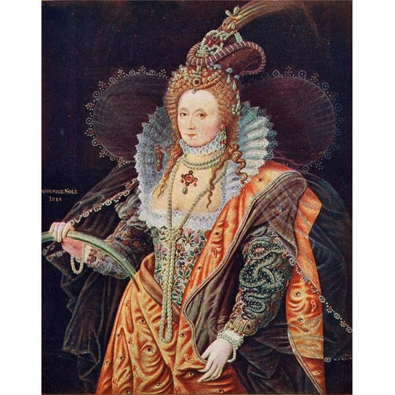 Elizabeth I 1533-1603. Queen of England From The Painting by Zucchero At Hatfield House Poster Print - 26 x 34