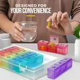 MEDca Weekly Multicolor Pill Organizer, 3 Times-a-Day Dispenser ...