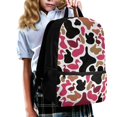 thumbnail image 3 of HUIACONG Red Cow Print Kids Backpack for Daily School Use Multi Compartment Water Repellent Large Capacity for Boys Girls Students 6‑18, 3 of 6