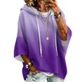 thumbnail image 2 of Hoodies for Women Gradient 3/4 Sleeve Oversized Hooded Sweatshirt Loose Fit Pullover Hoodies, 2 of 6
