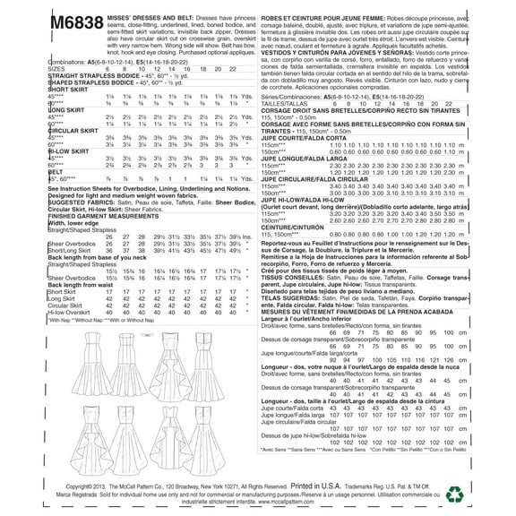 Mccall Patternmisses' Dress-14-16-18-20-22