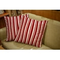 thumbnail image 6 of Set of 2 Red White Striped Candy Cane Background Pattern Throw Pillow Covers 18X18 Inch Decorative Pillow Cases for Couch Bedroom Living Room, 6 of 6