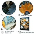 thumbnail image 3 of Designart "Abstract Sunflower Hues I" Sunflowers Floater Framed Canvas Wall Art, 3 of 5