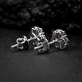thumbnail image 6 of Miracle Set 10K White Gold Flower Cluster 0.14 Ct Natural Diamond Stud Earrings, 6 of 6