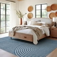 thumbnail image 5 of VUNATE 5'x7' Area Rugs for Living Room Jacquard Textured Modern Rugs Soft Geometric Rug for Bedroom Mid Century Washable Rug Non-Slip Bohemian Carpet Perfect for Dining Room Office Blue, 5 of 7