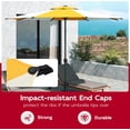 thumbnail image 2 of Abba Patio 9ft Outdoor Patio Umbrella w/ Push Button Tilt and Crank, 8 Ribs, Yellow & Cream, 2 of 6