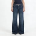thumbnail image 2 of Audhol Women's Jeans Women's Wide Leg Jeans Relaxed Loose Straight Leg Baggy Jeans Denim Washed Pants Jeans for Women Trendy Blue L, 2 of 9
