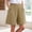 Khaki, variant on Only Moment Shorts for Women Chemical Fiber Blends Athletic Running Shorts Crossover High Waisted Gym Shorts with Zipper Pockets Athletic Shorts for Women Black,XL