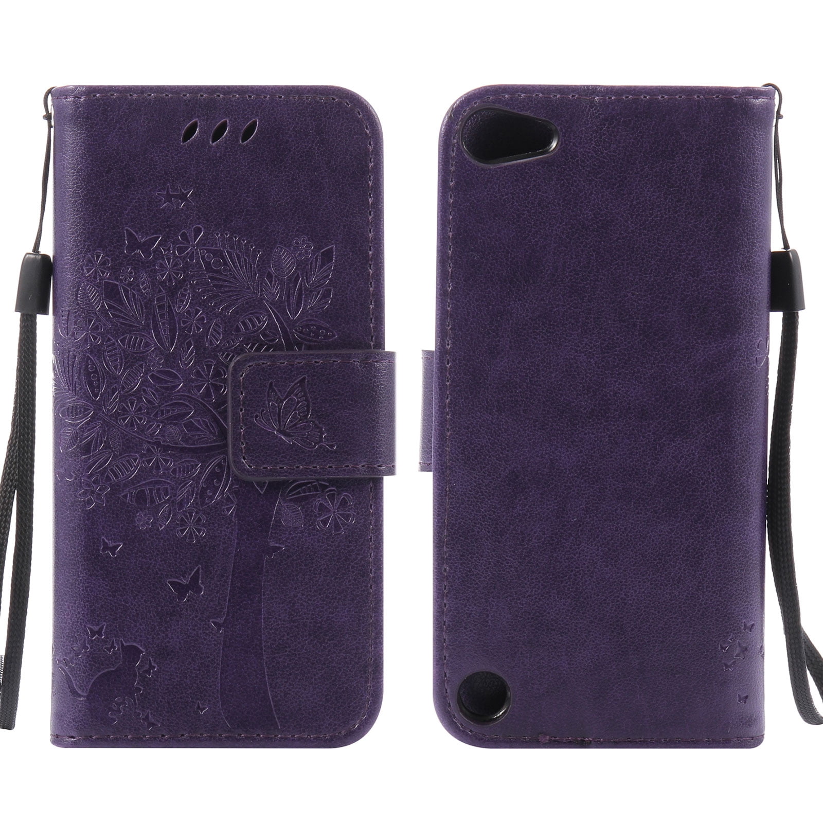 PU Leather Card Slot Wallet Flip Stand Cover Case For iPod Touch 5th 6th Gen