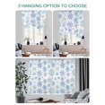 thumbnail image 4 of Teal Blue Snowflakes Tie Up Curtains for Windows 63 Inch Length Balloon Curtains Kitchen Adjustable Balloon Window Shade Christmas Snowflake Winter Holiday Tie Up Bathroom Curtain Window 46"x63", 4 of 6