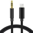 thumbnail image 1 of Cable Lightning a conector macho de 3,5 mm Certificación MFI Cable auxiliar para automóvil trenzado de nailon compatible con iPhone 12 Pro Max 12 Mini iPhone SE 2020 11 Pro Max XR XS, 1 of 1