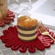 thumbnail image 5 of RKSTN christmas deals Christmas Red Woven Insulation Mat Kitchen Flower Shaped Placemats Handmaded Rope Pot Holders Cup Mat Size 7x7 Inch, 5 of 6