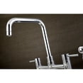 thumbnail image 3 of Kingston Brass KS8281DLBS Concord Two-Handle 4-Hole Deck Mount Bridge Kitchen Faucet with Brass Side Sprayer in Polished Chrome, 3 of 10