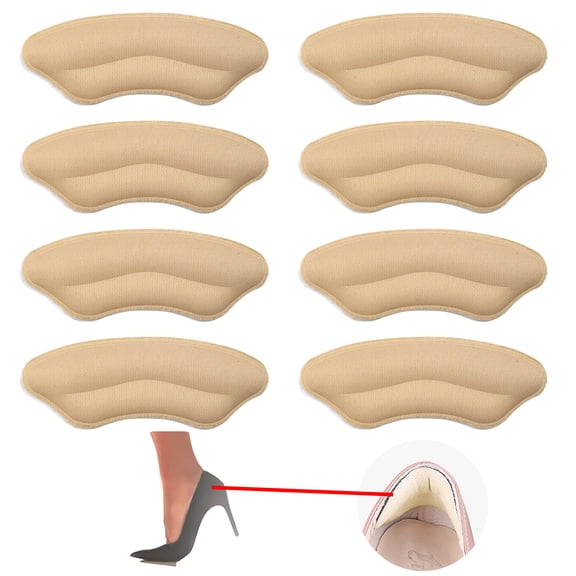 4 Pair Heel Grip Liner Insert for Shoes Too Big, Shoe Filler Improved Shoe Fit and Comfort, Heel Cushion Pads for Heel Pain Blisters Heel Slipping