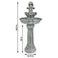 thumbnail image 4 of Sunnydaze Ornate Elegance Traditional White Polyresin Solar Fountain with Battery, 4 of 8