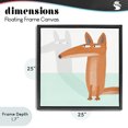 thumbnail image 4 of Stupell Industries Cottage Whimsical Fox Shadow Black Floating Frame Canvas Art, 25 x 25, by Carla Daly, 4 of 8