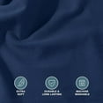 thumbnail image 4 of 2 Twin XL Fitted Bottom Sheets 100% Cotton Velvet Flannel - Extra Soft Heavyweight - Great for Adjustable Split King Beds - Deep Pocket (Split King, Dark Blue), 4 of 5