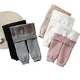 thumbnail image 3 of Qudderr Toddler Kids Baby Girls Fleece Lined Leggings Winter Warm Tights Thick Stretch Bottoms Trouser for 1-8 Years, 3 of 9