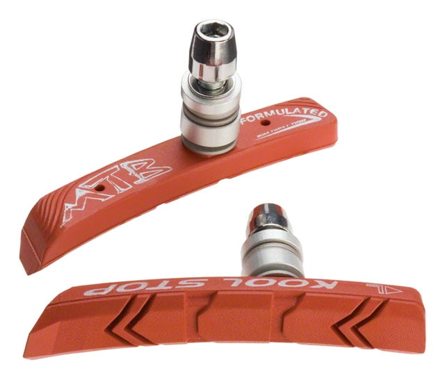 KOOL STOP EAGLE CLAW II 2 CANTILEVER BRAKE PADS THREADED POST SALMON COMPOUND