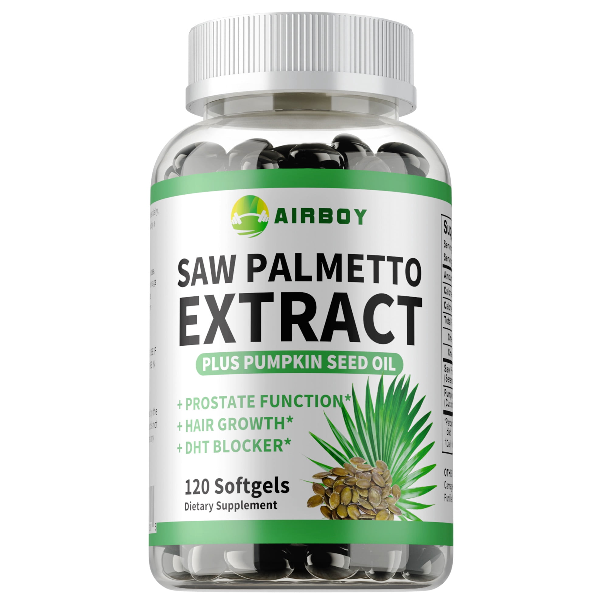 Saw Palmetto Extract - Support Hair, Urinary Tract Health and Overall Balance, Herbal Supplement for Men - 120 Softgels