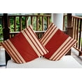 thumbnail image 3 of Simply Daisy 20" x 20" Stripe Indoor/Outdoor Polyester Throw Pillow, Maple Red, 3 of 3