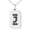 Silver, variant on Stainless Steel Letter J Initial Empire Monogram Engraved Small Rectangle Dog Tag Charm Pendant Necklace