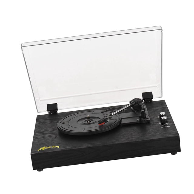 Record Player with BT Function 33/45/78RPM 3-Speed Line-in Antique Gramophone Turntable Disc Audio R/L 3.5mm USB DC 5V Support 7/10/12 Inch Gramophone Record