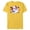 Yellow, variant on Goofy Baseball Pitcher Bubble Gum Distressed - Short Sleeve Blended T-Shirt for Adults - Customized-Yellow