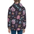 thumbnail image 6 of Pofeuu Roses Flowers Print Teenage Zipper Hoodie Sweatshirts Hooded Casual Jackets With Pocket For Boys Girls-, 6 of 6