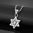 thumbnail image 5 of GKNET Mens Silver Gold Black Jewish Star of David Pendant Punk Necklace Box Chain 24"-Gold, 5 of 6