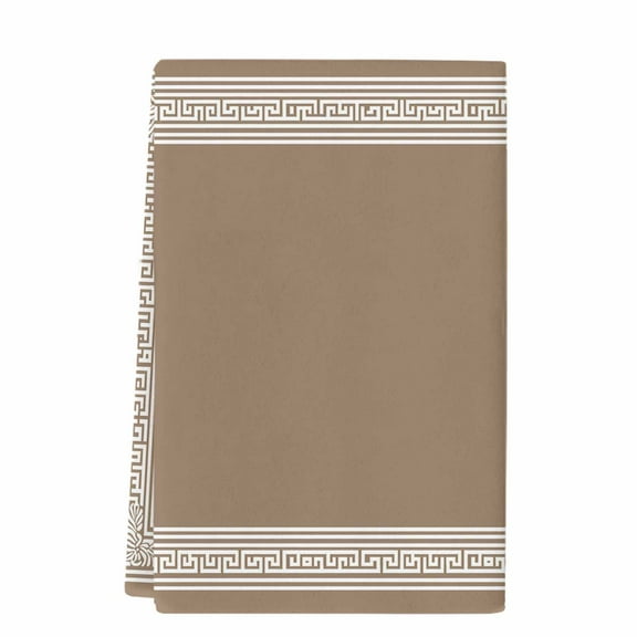 Dish Towels, Brown White Greek Key Pattern Absorbent Kitchen Towels 1 PC, Geometric Modern Microfiber Hand Towels Dish Cloths Tea Towels for Home  Bathroom,18X28-Inch,