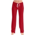 thumbnail image 1 of Lenpel Women's Plus Size Sweatpants Casual Loose Elastic High Waisted Drawstring Straight Leg Lounge Pants Workout Athletic Joggers, 1 of 5