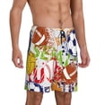 thumbnail image 2 of Wukai Balls Men’s Short Pajama Pants With Pockets Soft Sleep Pj Shorts for Men-4X-Large, 2 of 6