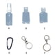 thumbnail image 5 of Inteprter Botellas de viaje Contenedores de patrón trapezoidal con buena hermeticidad Kits de desinfectante de manos Necesidades diarias Botella de spray Artesanía llavero Inteprter HA060051-05B, 5 of 6