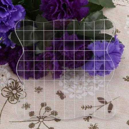 Clear Scrapbooking Stamp Sets (Hilitand 3 Sizes Acrylic Block Clear Essential Tools Scrapbooking Scale Acrylic Pad Transparent)
