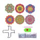 thumbnail image 3 of Tapete de copa de Navidad 5D DIY 6 unids/set posavasos de madera antideslizante para suministros de arte y artesanía FLhrweasw Nuevo, 3 of 9